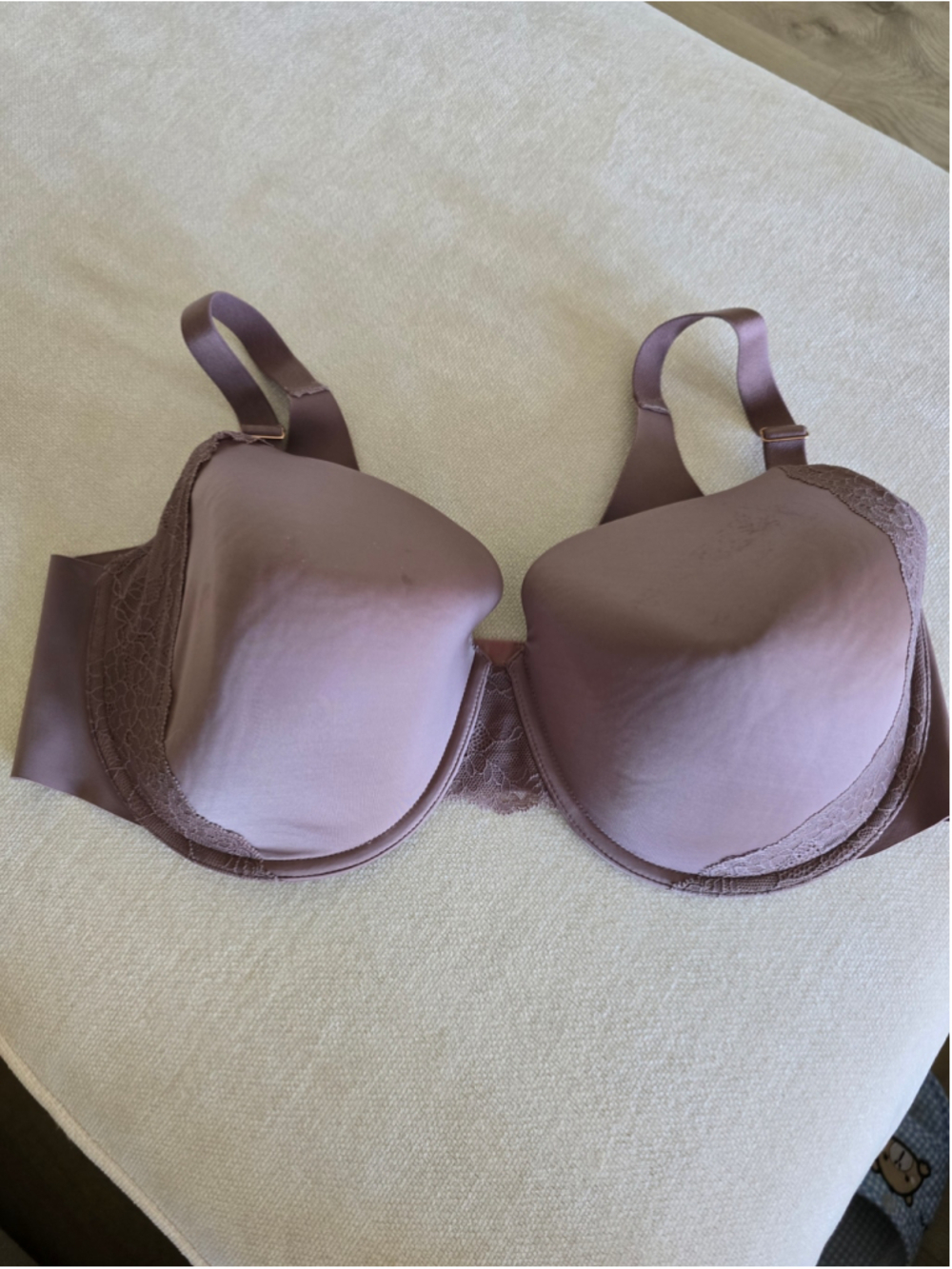 NWOT Soma Vanishing 360 Perfect Coverage Lace Trim Bra 40DD Mauve